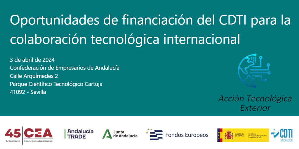 Jornada Oportunidades de financiación -Colaboración tecnológica internacional