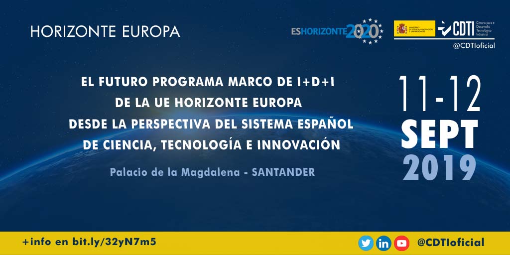 HORIZONTE EUROPA | El Ministro Pedro Duque inaugura una jornada sobre el nuevo programa #HorizonteEuropa en Santander