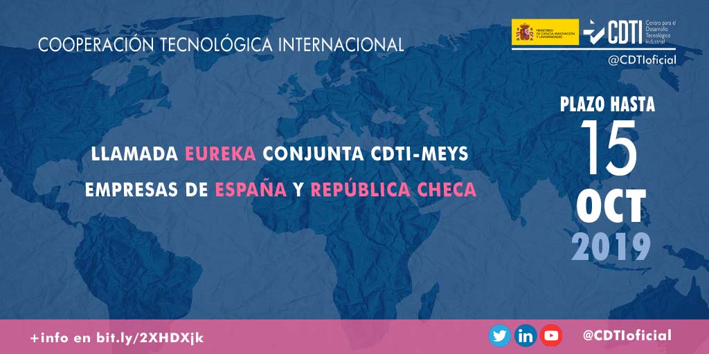 COOPERACIÓN TECNOLÓGICA INTERNACIONAL | Abierta la nueva Llamada EUREKA del Programa Bilateral entre España y República Checa