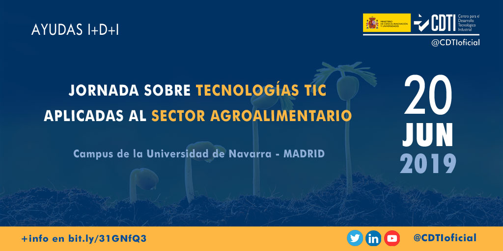 AYUDAS I+D+I | @CDTIoficial presenta las oportunidades de #financiación de I+D+i para las empresas del sector agroalimentario en #Madrid