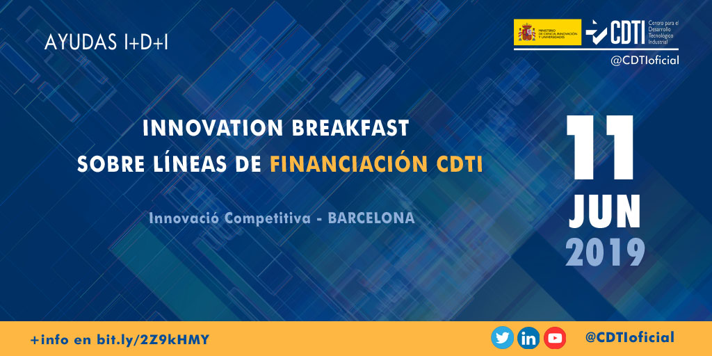 AYUDAS I+D+I | @CDTIoficial presenta las oportunidades de #financiación en I+D+i para empresas catalanas en #Barcelona