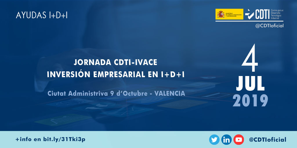 AYUDAS I+D+I | @CDTIoficial presenta las ayudas públicas disponibles para las empresas valencianas