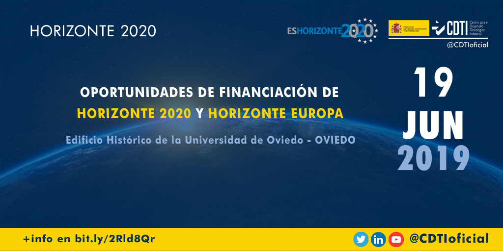 HORIZONTE 2020 | @CDTIoficial presenta en #Oviedo las oportunidades de #financiación de los programas #H2020 y #HorizonteEuropa