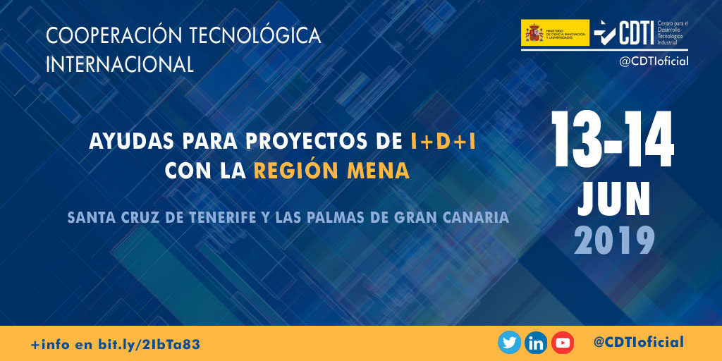 COOPERACIÓN TECNOLÓGICA INTERNACIONAL | @CDTIoficial presenta en #Canarias sus #AyudasCDTI para proyectos en colaboración con empresas de la región #MENA