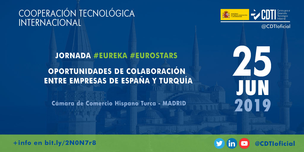 COOPERACIÓN TECNOLÓGICA INTERNACIONAL | @CDTIoficial presenta las oportunidades de cooperación en I+D entre España y Turquía en el marco de los programas #EUREKA y #EUROSTARS