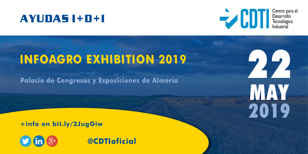 AYUDAS I+D+I  | @CDTIoficial presenta las ayudas para I+D+i en el sector agroalimentario en Infoagro Exhibition 2019