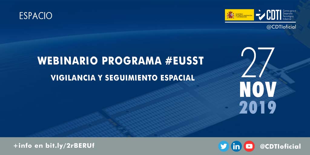 ESPACIO | @CDTIoficial participa en el primer seminario online sobre el programa europeo espacial #EUSST