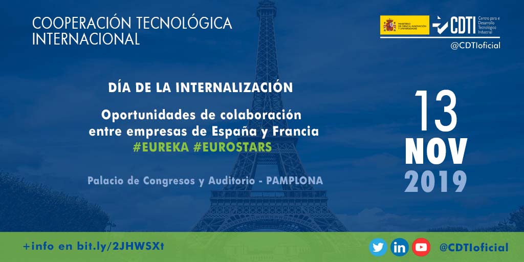 COOPERACIÓN TECNOLÓGICA INTERNACIONAL | @CDTIoficial presenta las oportunidades de internacionalización y cooperación tecnológica con Francia en una jornada en Pamplona