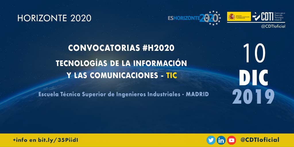 HORIZONTE 2020 | @CDTIoficial participa en una jornada sobre #Robótica e #InteligenciaArtificial en #Madrid