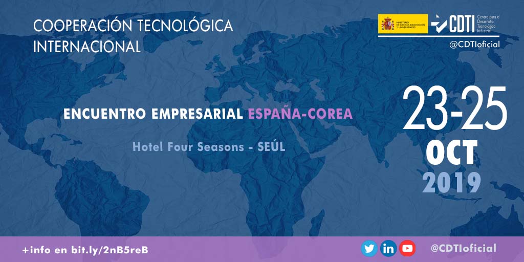 COOPERACIÓN TECNOLÓGICA INTERNACIONAL | @CDTIoficial presentará las oportunidades de la Industria 4.0 en el próximo Encuentro Empresarial España-Corea que se celebrará en Seúl