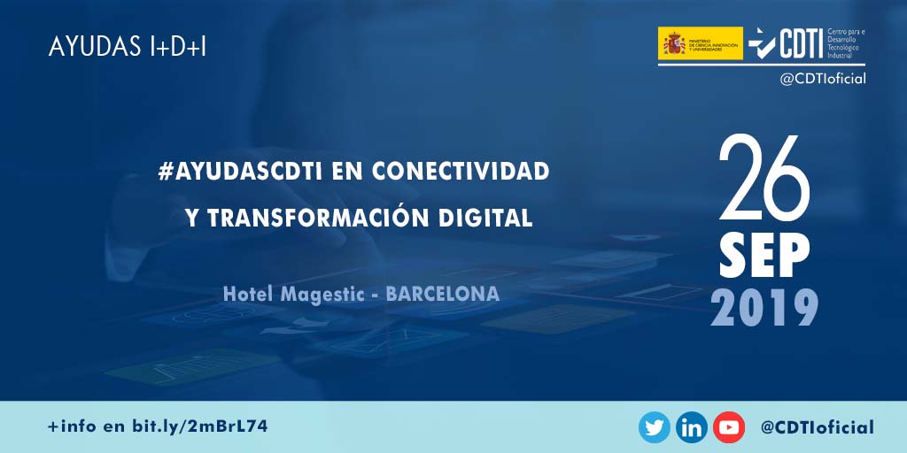 AYUDAS I+D+I | @CDTIoficial participa en el Foro @Aslan Barcelona 2019 sobre transformación digital