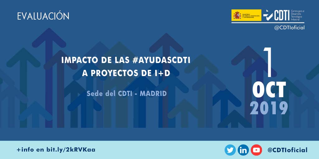 EVALUACIÓN | @CDTIoficial presenta las conclusiones de la evaluación de impacto de su régimen de ayudas a proyectos de I+D