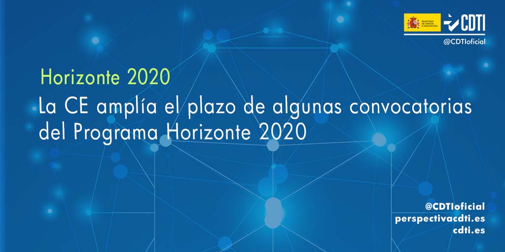 La Comisión Europea amplía el plazo de algunas convocatorias del programa Horizonte 2020