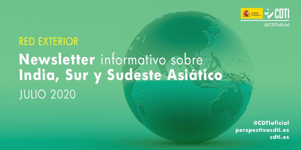 EL CDTI publica una nueva newsletter con noticias sobre innovación y tecnología en India, Sur de Asia y Sudeste Asiático