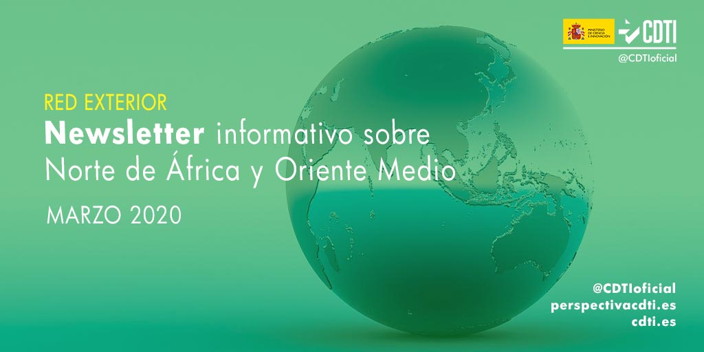 El CDTI publica una nueva newsletter con noticias sobre #innovación y #tecnología del Norte de África y Oriente Medio