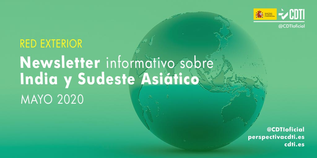 EL CDTI publica una nueva newsletter con noticias sobre innovación y tecnología en India, Sur y Sudeste Asiático