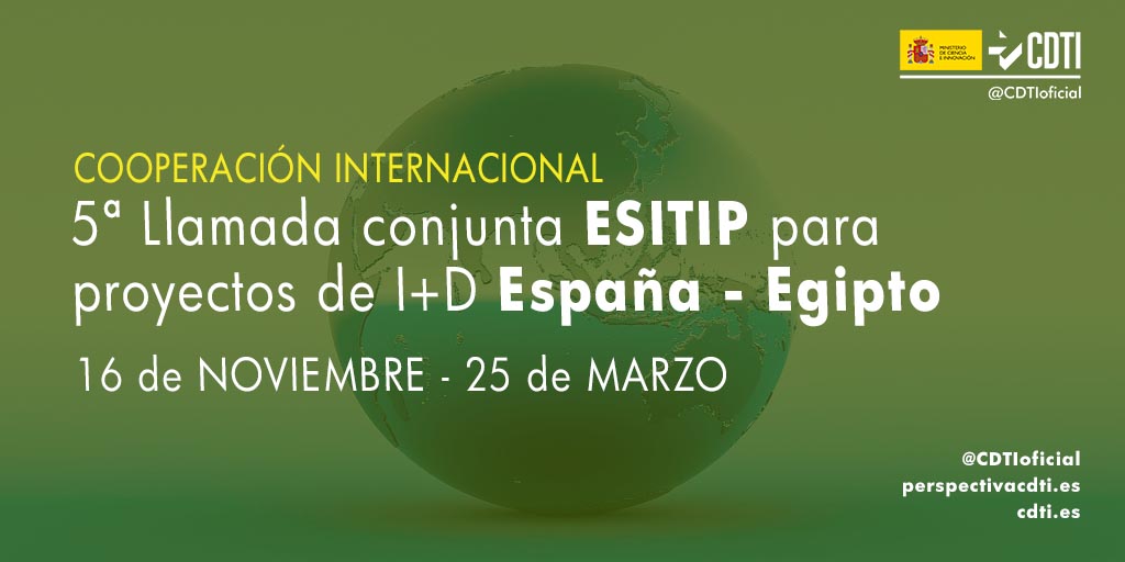 Abierta la 5ª llamada bilateral #ESITIP de cooperación tecnológica entre España y Egipto para el sector de las TIC