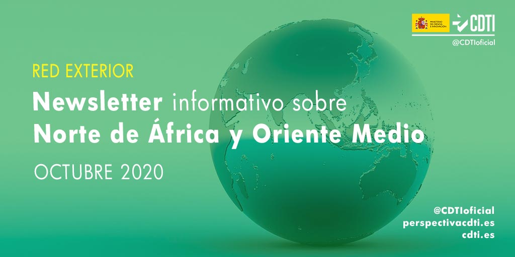 EL CDTI publica una nueva newsletter con noticias sobre innovación y tecnología del Norte de África y Oriente Medio