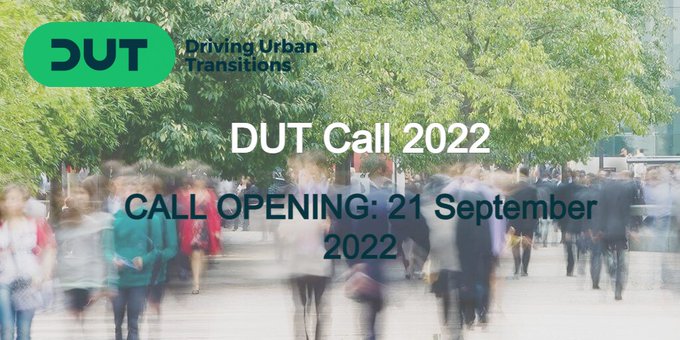 Abierta la convocatoria 2022 del Partenariado europeo Cofund DUT: Driving Urban Transitions