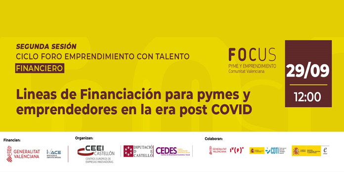 El CDTI informará sobre sus diferentes modalidades de ayudas en el Foro de Emprendimiento con talento sobre Financiación