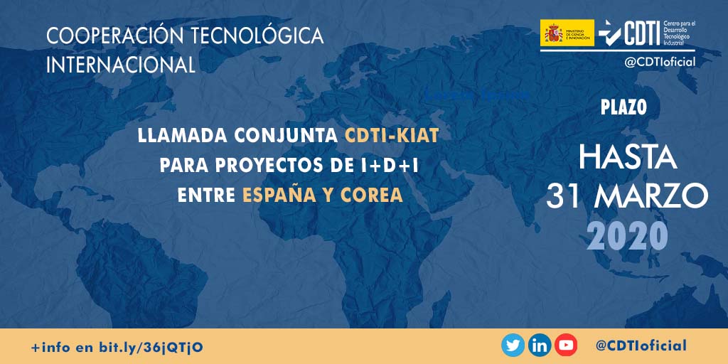 COOPERACIÓN TECNOLÓGICA INTERNACIONAL | @CDTIoficial y #KIAT_kor anuncian la llamada conjunta entre España y Corea del Sur