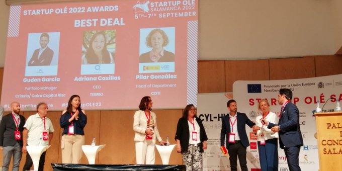 Startup OLÉ 2022 concede el premio Best Deal a CDTI Innovación, Caixa Capital Risc y a la compañía Tebrio