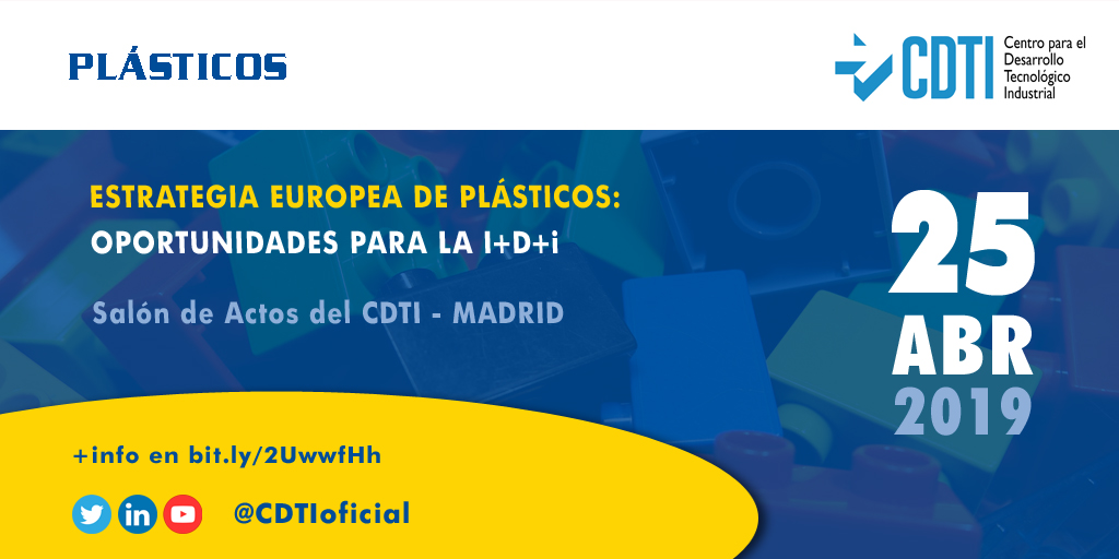 PLÁSTICOS | @CDTIoficial presenta las oportunidades que ofrece la Estrategia Europea de Plásticos para la I+D+i