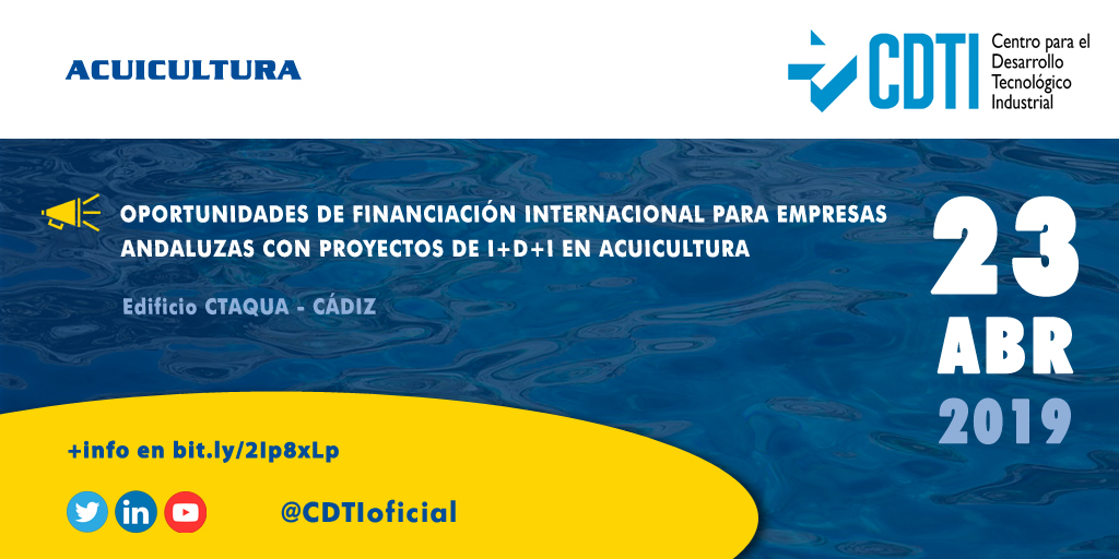 ACUICULTURA | @CDTIoficial presenta en #Cádiz sus líneas de ayudas de I+D+i en acuicultura y transformados del mar