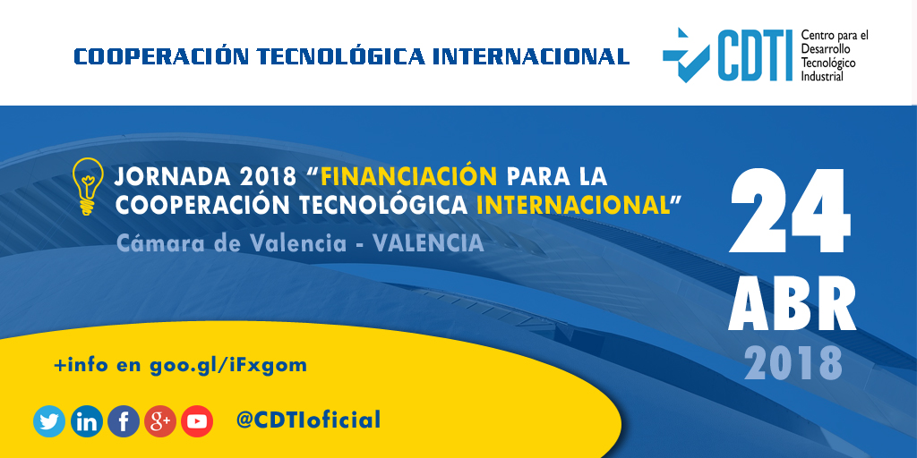 COOPERACIÓN TECNOLÓGICA INTERNACIONAL | @CDTIoficial participa en la Jornada de Financiación para la cooperación tecnológica internacional