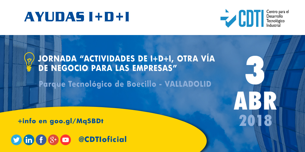 AYUDAS I+D+I | @CDTIoficial en la jornada Actividades de I+D+I, otra vía de negocio para las empresas #centratec de @Cidaut