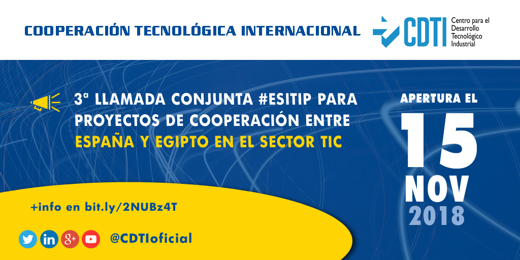 COOPERACIÓN TECNOLÓGICA INTERNACIONAL | Tercera llamada bilateral #ESITIP entre España y Egipto para el sector TIC