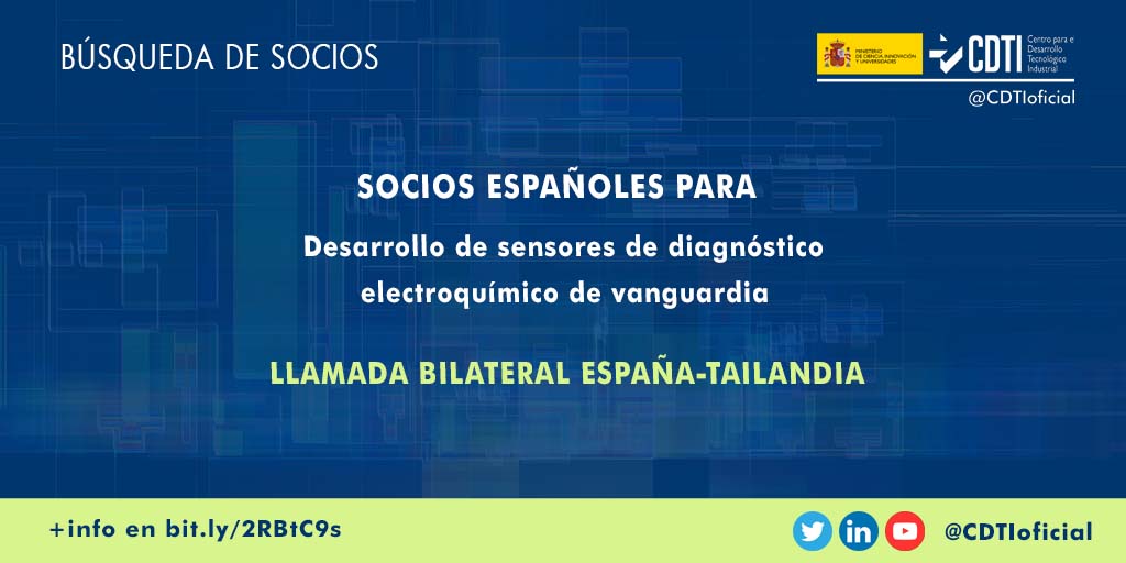 BÚSQUEDA DE SOCIOS | @CDTIoficial lanza una búsqueda de socios españoles para colaborar en un proyecto tecnológico con #Tailandia