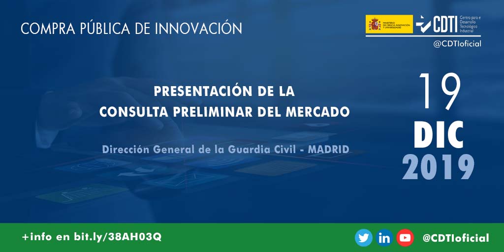 COMPRA PÚBLICA DE INNOVACIÓN | @CDTIoficial presenta la Consulta Preliminar del Mercado en #Madrid