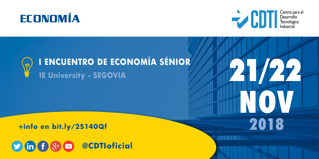 ECONOMÍA | @CDTIoficial participa en el I Encuentro de Economía Senior en #Segovia