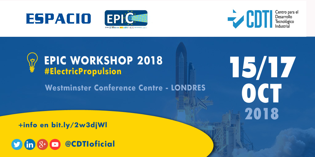 ESPACIO | EPIC WORKSHOP 2018 en Londres con @CDTIoficial @epich2020