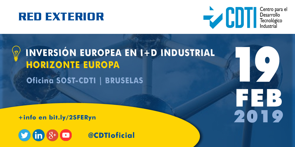 RED EXTERIOR | La oficina @SOST_CDTI presenta las últimas novedades en política industrial europea en #Bruselas