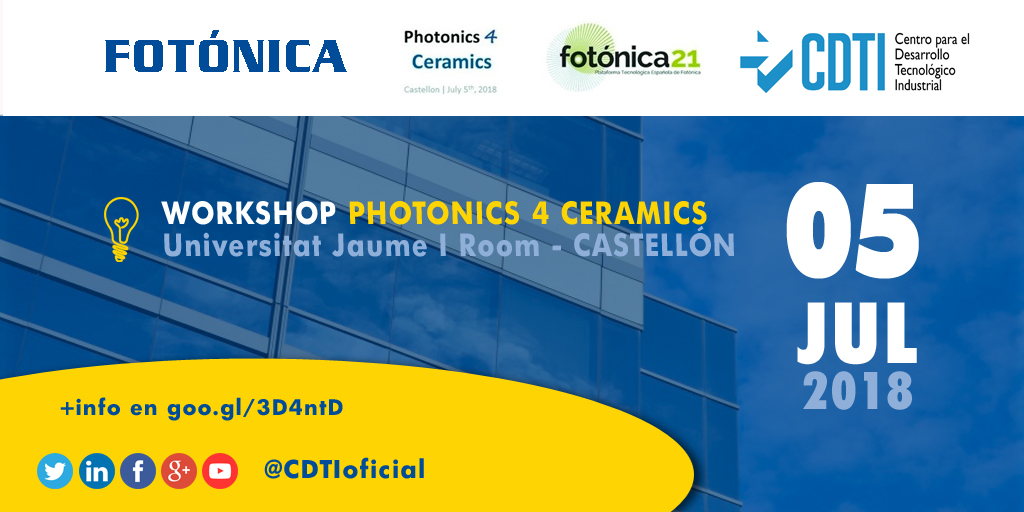 FOTÓNICA | Taller Photonics 4 Ceramics en Castellón con @CDTIoficial