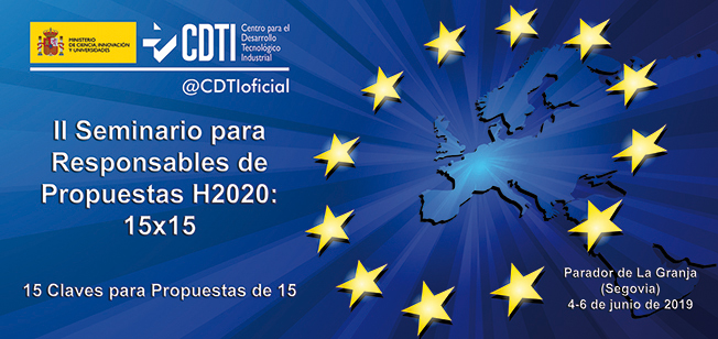 HORIZONTE 2020 | @CDTIoficial organiza en #Segovia la segunda edición del Seminario para Responsables de Propuestas Horizonte 2020: 15x15