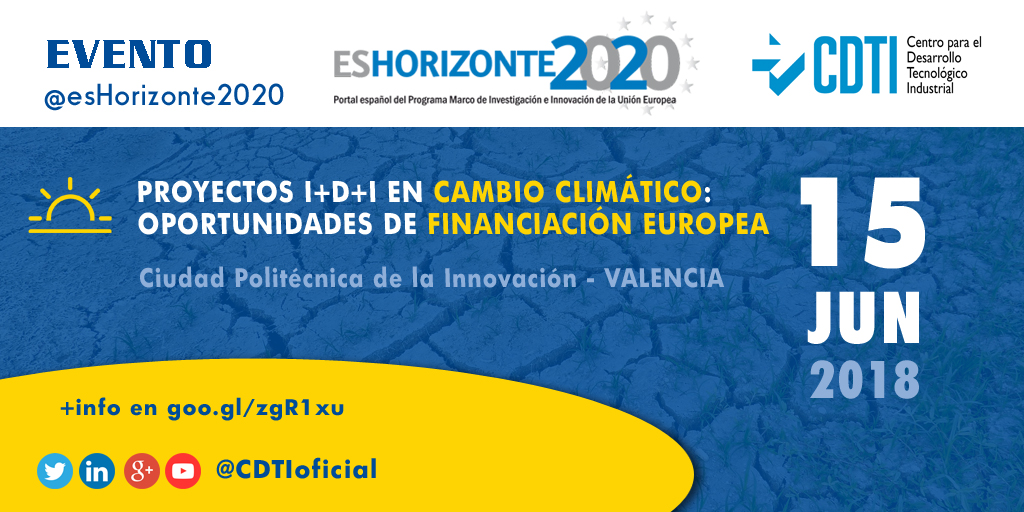 HORIZONTE 2020 | Proyectos de I+D+I en Cambio Climático: Oportunidades de Financiación Europeas