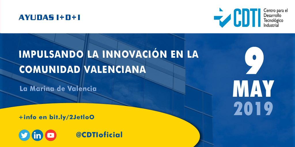 AYUDAS I+D+I | @CDTIoficial presenta las novedades en las convocatorias para proyectos de I+D en #Valencia