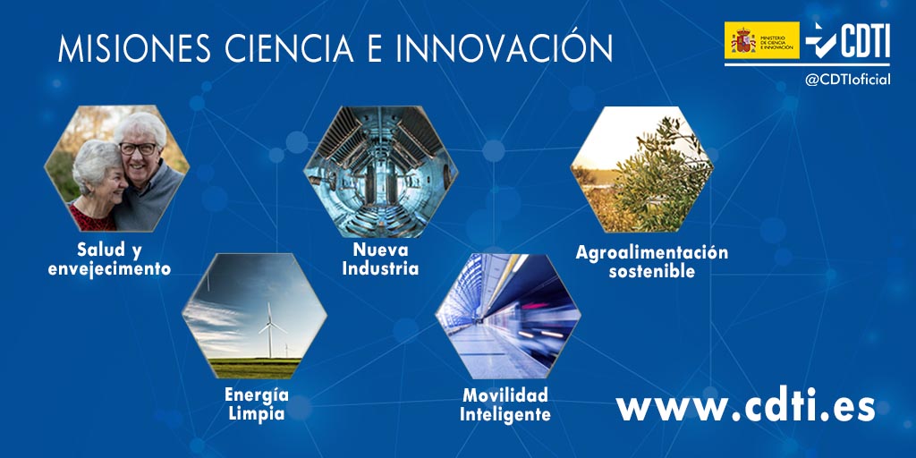 MISIONES CIENCIA E INNOVACIÓN |  El Programa Misiones Ciencia e Innovación se lanza con una dotación de 70 M€ de subvenciones para grandes iniciativas estratégicas de innovación empresarial