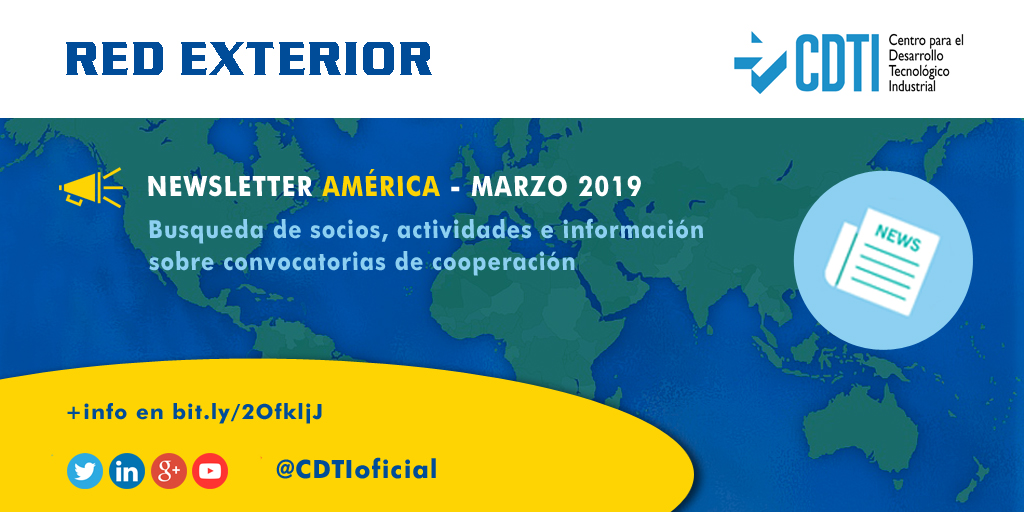 RED EXTERIOR | Disponible la nueva newsletter de @CDTIoficial con noticias de América