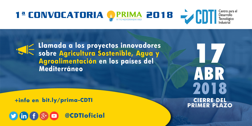 AGUA Y AGRICULTURA | PRIMA: abiertas las convocatorias 2018 de la Sección 1 y la Sección 2