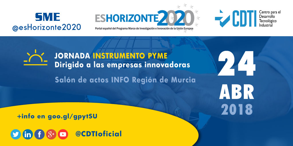 SMEH2020 | Jornada #InstrumentoPYME en Murcia @CDTIoficial @InfoRmurcia