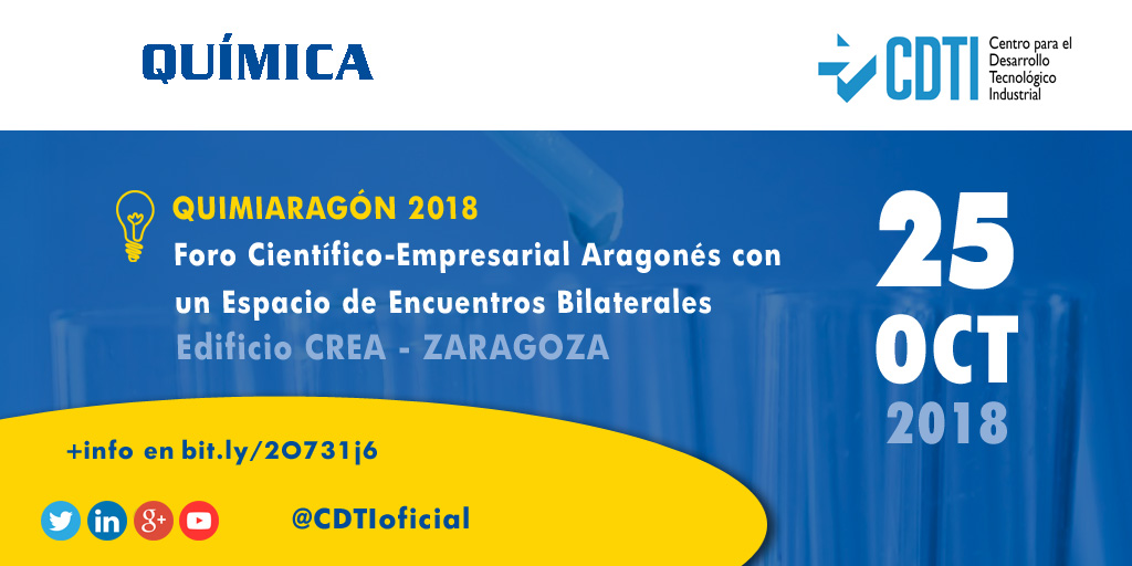 QUIMICA | Foro #QuimiAragón 2018 con @CDTIoficial