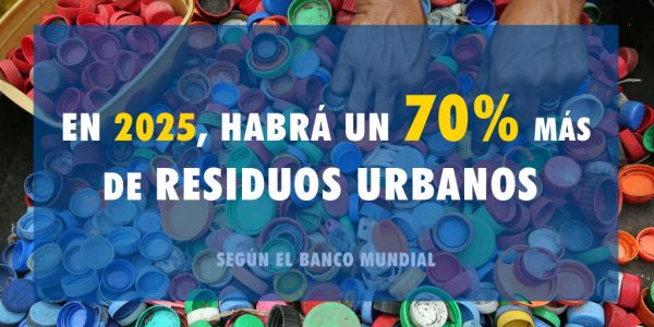 Un 70% más de residuos urbanos para el año 2025