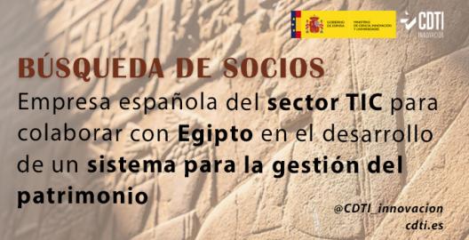 Búsqueda socios Egipto gestión del patrimonio