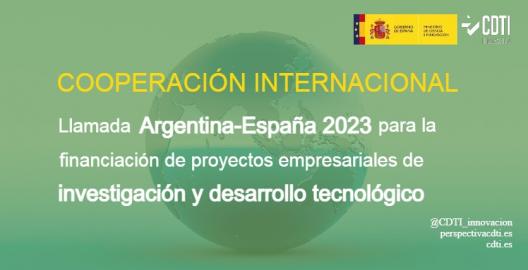 Abierto el plazo de presentación de propuestas de la Llamada conjunta de cooperación tecnológica entre Argentina y España